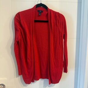 Women’s Gap Sz S Small Red Long Open Front Sweater